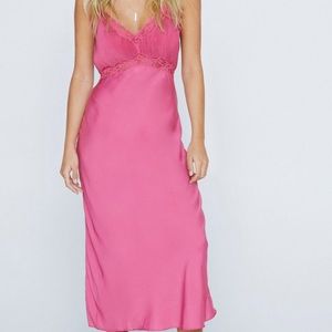 Nasty Gal Satin Strappy Maxi Slip Dress